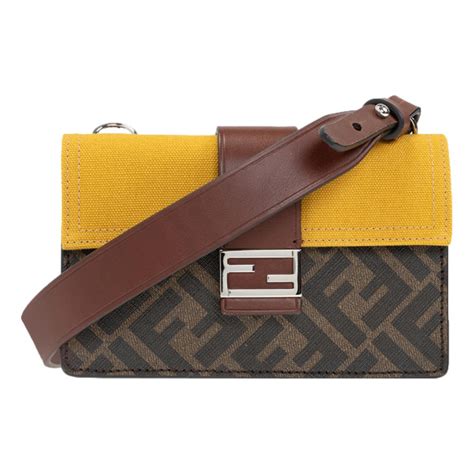 fendi fendi ff motif pouch|fendi baguette shoulder bag.